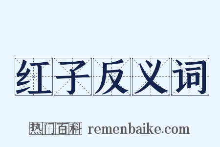红子反义词是什么意思的图片